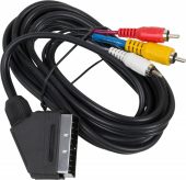 Видео кабель NINGBO SCART (M) -&gt; 3хRCA (M) 3 м, JSC005-3