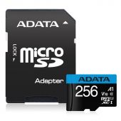 Карта памяти ADATA Premier microSDXC UHS-I Class 1 C10 256GB, AUSDX256GUICL10A1-RA1