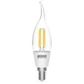 Фото Умная лампа Gauss IoT Smart Home E14, 495лм, свет - тёплый белый/белый, свеча на ветру, 1280112