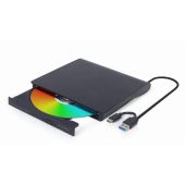 Фото Оптический привод Gembird DVD-USB-03 DVD-RW внешний чёрный, DVD-USB-03