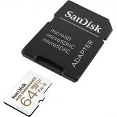 Карта памяти SanDisk Max Endurance + Adapter microSDXC 64GB, SDSQQVR-064G-GN6IA