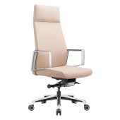 Кресло для руководителей БЮРОКРАТ _JONS Бежевый, кожа, _JONS/BEIGE
