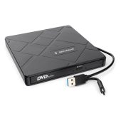 Оптический привод Gembird DVD-USB-04 DVD-RW внешний чёрный, DVD-USB-04