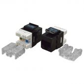 Модуль коммутационный LANMASTER TWT-OK, RJ-45, UTP, кат. 6, цвет чёрный, TWT-OK45UTP180/6-BK