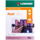 Упаковка бумаги LOMOND InkJet Photo Paper A3 100л 90г/м&sup2;, 0102011