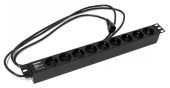 Блок розеток Hyperline SHE19, 1U, SHE19-9SH-2.5IEC