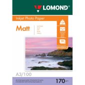 Упаковка бумаги LOMOND InkJet Photo Paper A3 100л 170г/м&sup2;, 0102012