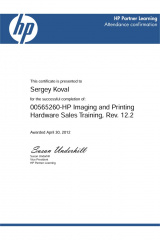 Коваль С. В - HP Imaging and Printing Hardware Sales Training 2012