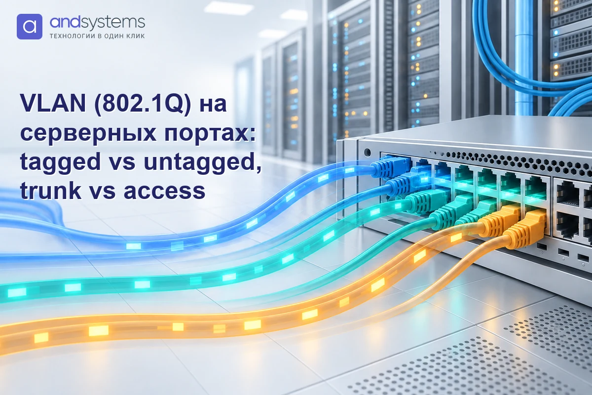 VLAN (802.1Q) на серверных портах: tagged vs untagged, trunk vs access