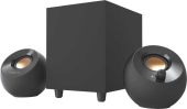 Компьютерные колонки CREATIVE Pebble Plus 2.1, цвет - чёрный (2шт), 51MF0480AA000