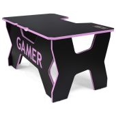 Фото Компьютерный стол Generic Comfort Gamer2 игровой Чёрно-розовый/чёрно-розовый, GAMER2/DS/NP