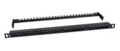Патч-панель Cabeus 24-ports UTP RJ-45 0.5U, PLHD-24-Cat.6a-Dual-180-0,5U