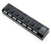USB-хаб 5bites HB37-303PBK, HB37-303PBK