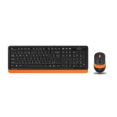 Комплект клавиатура/мышь A4Tech  Беспроводной чёрный, FG1010 ORANGE