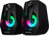 Компьютерные колонки Sven 370 2.0, цвет - чёрный, SV-020552
