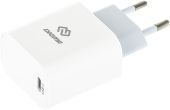 Сетевое зар./устр. Digma DGW2C 20W 3A (PD) USB-C универсальное белый, DGW2C0F010WH