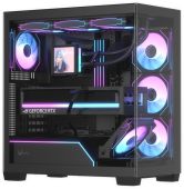 Корпус Formula V Crystal Z8G Floe Midi Tower Без БП чёрный, CRYSTAL Z8G FLOE BLACK