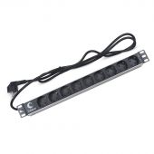 Блок розеток Cabeus PDU, 1U, PDU-9P-2EU