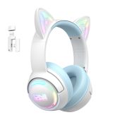 Наушники Onikuma GT838 USB Type-C бело-голубой, ONIKUMA GT838 W/B