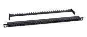 Патч-панель Cabeus 24-ports UTP RJ-45 0.5U, PLHD-24-Cat.5e-Dual-180-0,5U