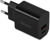 Сетевое зар./устр. Buro BUWD1 20W 3A (PD+QC) USB-C/USB-A универсальное черный, BUWD18P110BK