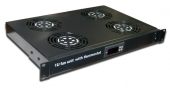 Вентиляторный модуль LANMASTER CBB 1U 6 вент. Термостат цвет чёрный, TWT-CBB-FANB6-RACK-T