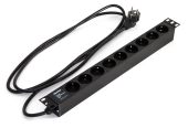 Блок розеток Hyperline SHE19, 1U, SHE19-9SH-2.5EU