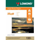 Упаковка бумаги LOMOND InkJet Photo Paper A3 100л 120г/м&sup2;, 0102162