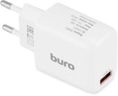 Сетевое зар./устр. Buro BUWG1 18W 3A (QC) USB-A универсальное белый, BUWG18P100WH