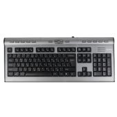 Клавиатура мембранная A4Tech KLS-7MUU Проводная серебристо-чёрный, KLS-7MUU USB