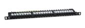 Патч-панель Cabeus 24-ports  RJ-45 0.5U, PLHD-24-Cat.6-Dual-90-0,5U