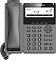 Фото-2 IP‑телефон Flyingvoice P22P, вид спереди: монохромный экран, четыре софт‑кнопки под дисплеем, кнопки M1–M6 и навигационный блок OK, цифровая клавиатура; серо‑чёрный корпус на белом фоне, чтобы показать раскладку клавиш и экранное меню.