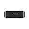 Фото-4 USB-хаб Exegate DUB-4CP/1, крупный план торца: разъём USB-C на корпусе, чёрный; показывает тип входного разъёма для подключения к устройству-источнику.